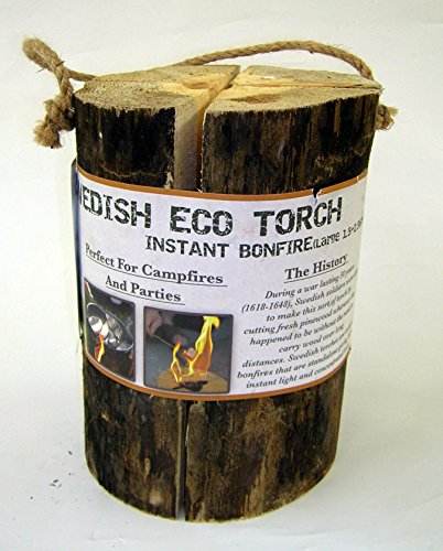 The Green Olive Firewood Company Swedish Eco Torch Large, Natural, 1 Single