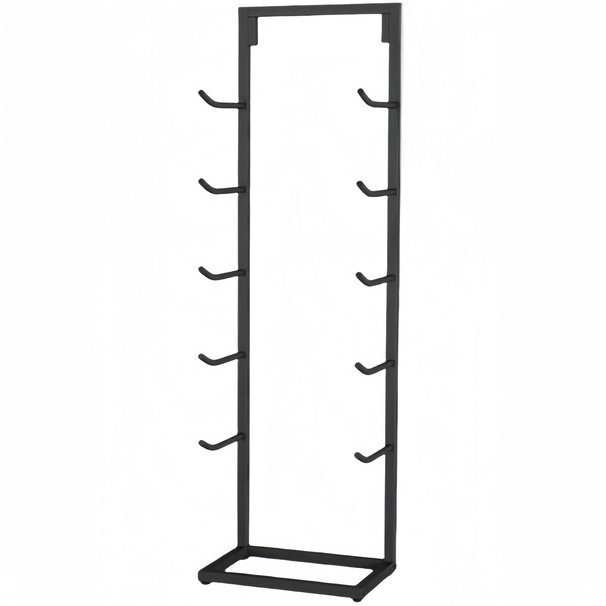 Soporte de pared para esterillas de yoga negro de 40x32x130 cm