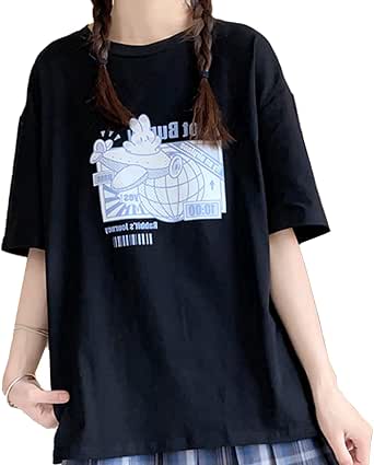Harajuku Pastel Goth T-Shirt - Kawaii Broken Bear Print, Soft Cotton Spandex, Casual Streetwear For Women & Teens - View #11