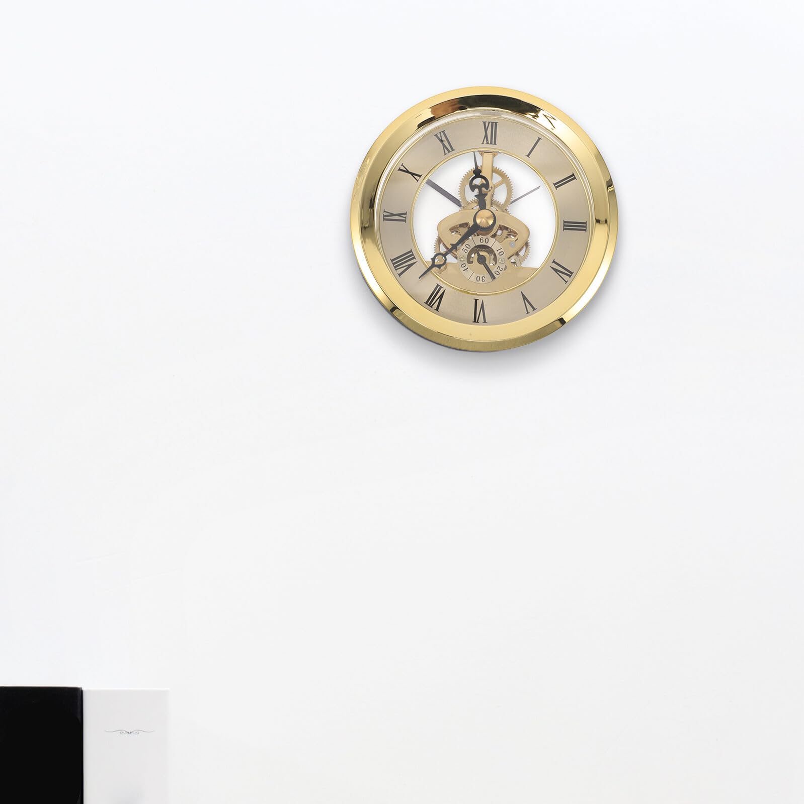 Uhrwerk Transparent mit Metallzahnrädern 103mm Durchmesser Quarz Ersatzteil für Wanduhr Selbstgemacht Uhrwerk mit Stabilem Einbau für Uhrenreparatur