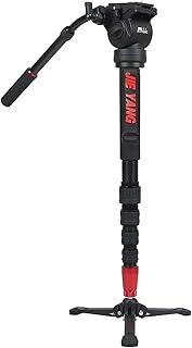 yeacher JY0506 Monopé de liga de alumínio profissional com cabeça fluida para ILDC DSLR câmera filmadora DV câmera de bolso capacidade máxima de carga 4 kg