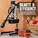 Zulay Kitchen Cast-Iron Orange Juice Squeezer - Easy-to-Clean, Heavy-Duty, Professional Citrus Juicer - Stainless Steel Lemon Squeezer - Manual Citrus Press & Orange Squeezer - Orange Juicer (Black)