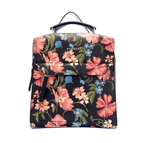 Fiorelli Isla Kleiner Rucksack, Stylischer Rucksack mit verstellbaren Riemen und Taschen, Kunstleder, Midnight Floral