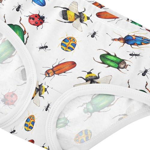 Little Girls' Soft Cotton Underwear Kids Breathable Comfort Bugs Panties Briefs Toddler Undies4