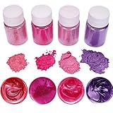 4 Stück/Set Epoxidharz Farbe Pigment Set Luminous Pulverförmige für Epoxidharz-Schmuck DIY machen Craft Seifenherstellung, Bath Bomb Colorant, Slime Supplies