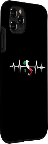 Vista 27 de Funda para iPhone 12/12 Pro Heartbeat Map Design Italy Flag Italy