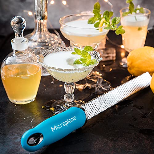 Image of Microplane Premium Classic Zester Cheese Grater - Neon Blue