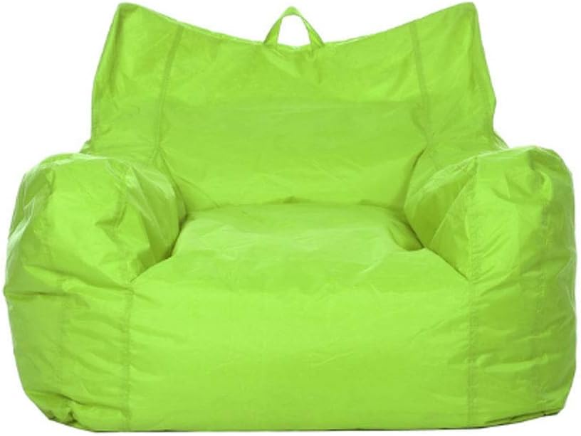 Comfortable Lazy Sofa Cover Chair, No Padding Oxford Cloth Waterproof Recliner Seat Bean Bag Cushion Stool(D)