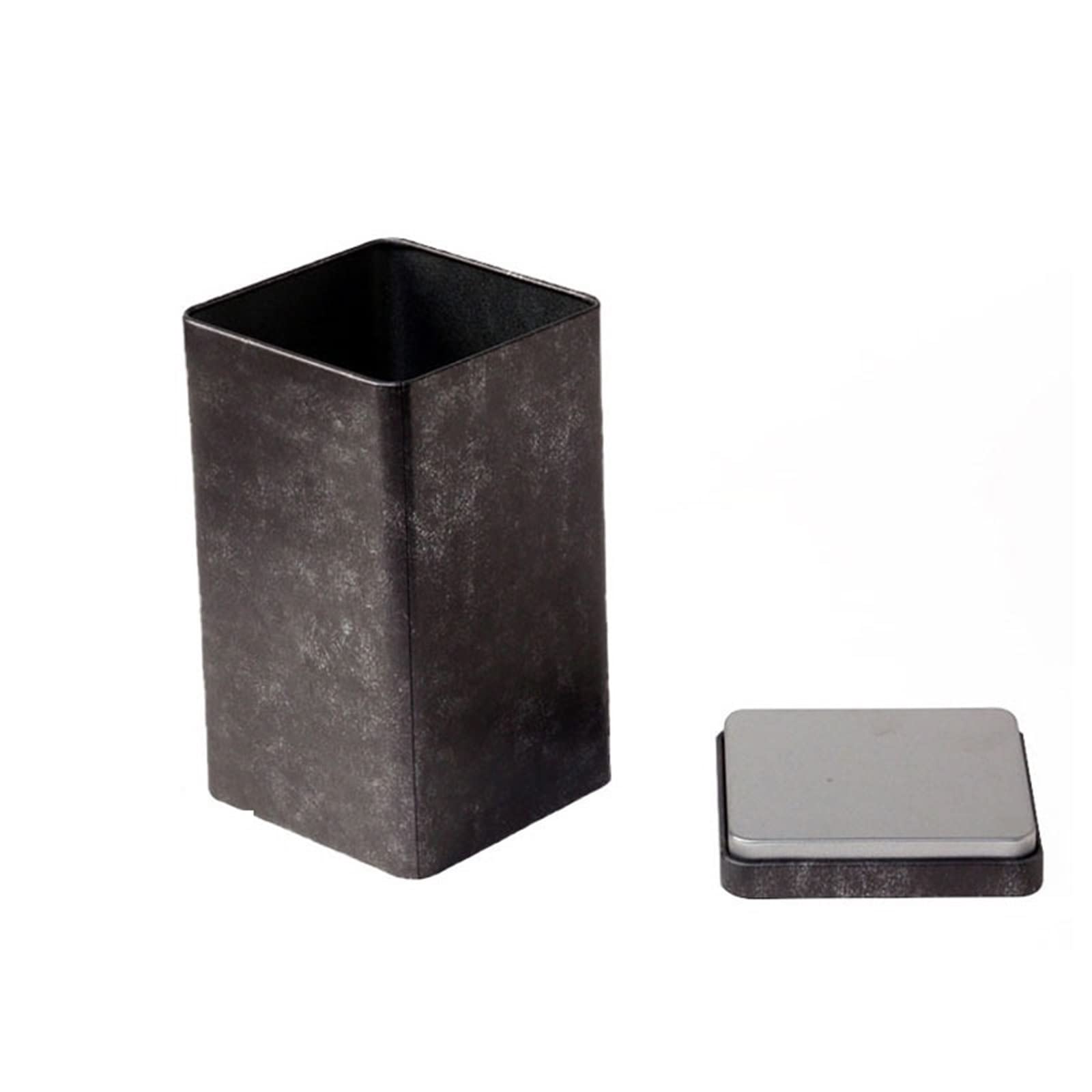 JINGYAN Storage Jars Metal Tin Jars Iron Tea Box Cookies Case Storage Boxes Bins Biscuit Container Candy Square