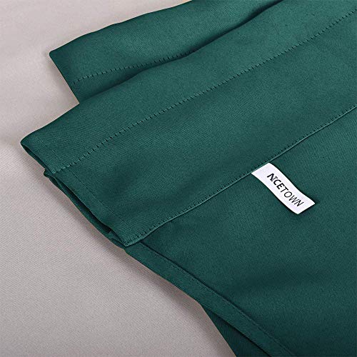 Nicetown Blackout Scalloped Valances For Kitchen - Privacy Window Topper Treatment Room Decoration Curtain Tiers For Living Room/Bedroom/Bathroom, 52" Wide By 18" Long, Hunter Green, 2 Pieces #TOP4