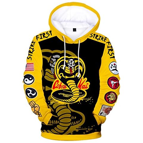 CCEE 2 to 14 Years Kids Hoodies The Karate Kid Cobra Kai 3D-Print Hoodie Sweatshirt Boys Girls Fashion Harajuku Jacket Childrens Clothing Cover