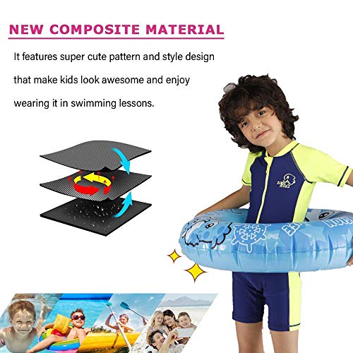Karrack Girls And Boys One Piece Rash Guard Swimsuit Kid Water Sport Short Swimsuit Upf 50+ Sun Protection Bathing Suits Yellow #TOP3