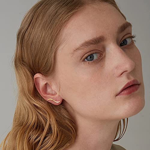 FIBO STEEL 𝟔 𝐏𝐚𝐢𝐫𝐬 Ear Cuffs 𝐂𝐫𝐚𝐰𝐥𝐞𝐫 𝐄𝐚𝐫𝐫𝐢𝐧𝐠𝐬 𝐄𝐚𝐫 𝐂𝐥𝐢𝐦𝐛𝐞𝐫𝐬 Earrings for Women Cuff Earrings 𝐋𝐞𝐚𝐟 𝐅𝐞𝐚𝐭𝐡𝐞𝐫 𝐋𝐢𝐧𝐞𝐚𝐫 𝐖𝐚𝐯𝐞 Ear Pin3