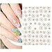8 Sheets Flower Stickers Decals 3D Elegant Daisy Nail Art Supplies Designer White Floral Sunflowers Design for Spring Summer DIY Acrylic Decoration