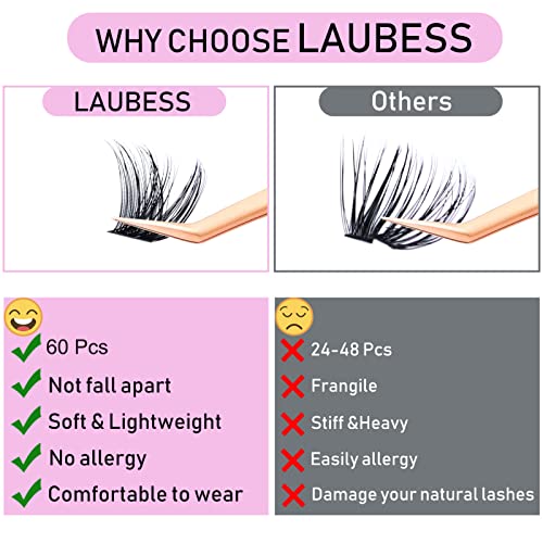 Image of Lash Clusters 9-16mm Individual Lashes Wispy Cluster Lashes Mixed Length Reusable Eyelash Clusters DIY Eyelash Extension Individual Lash Extension Supplies (02-0.07C, 9-16mm)
