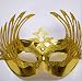 ZFBMY Maschera di Polvere d'oro di Halloween Bar Trucco Puntelli da Ballo Maschera di Halloween Giocattolo per Bambini Principessa Maschera Natale Dorato,Golden
