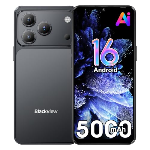 Blackview Wave 7C Android 16 Smartphone Libre con IA, 16GB+64GB/TF 1TB Teléfonos Móviles Libres, 6.56
