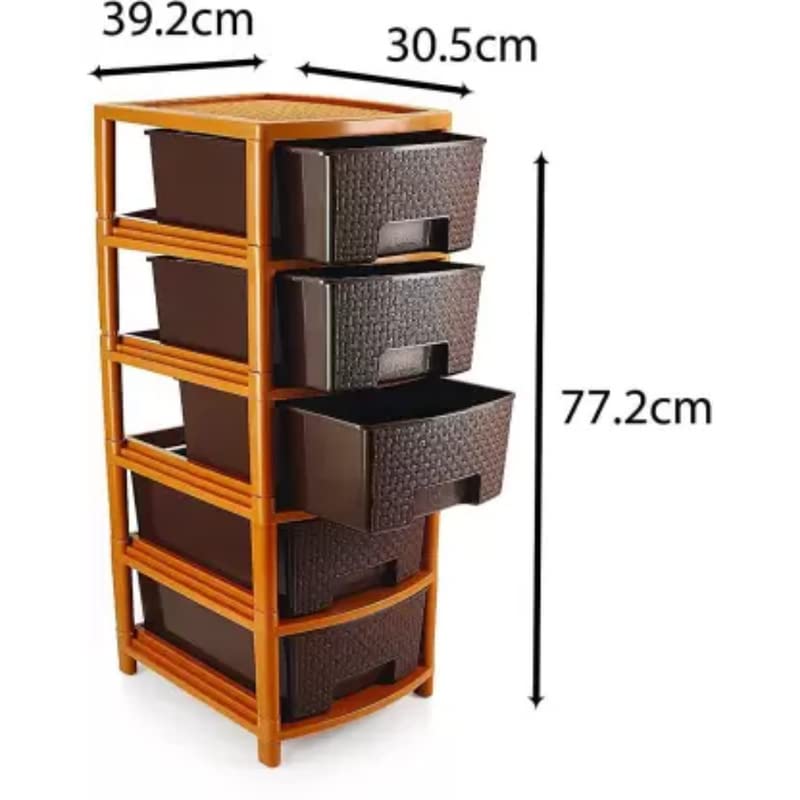 Image of Drumstone Plastic Free Standing Chest of Containers, Kitchen Rack