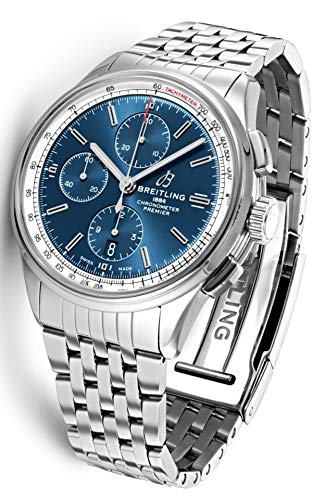 Breitling Premier Chronograph Automatic Chronometer Blue Dial Men's Watch A13315351C1A13