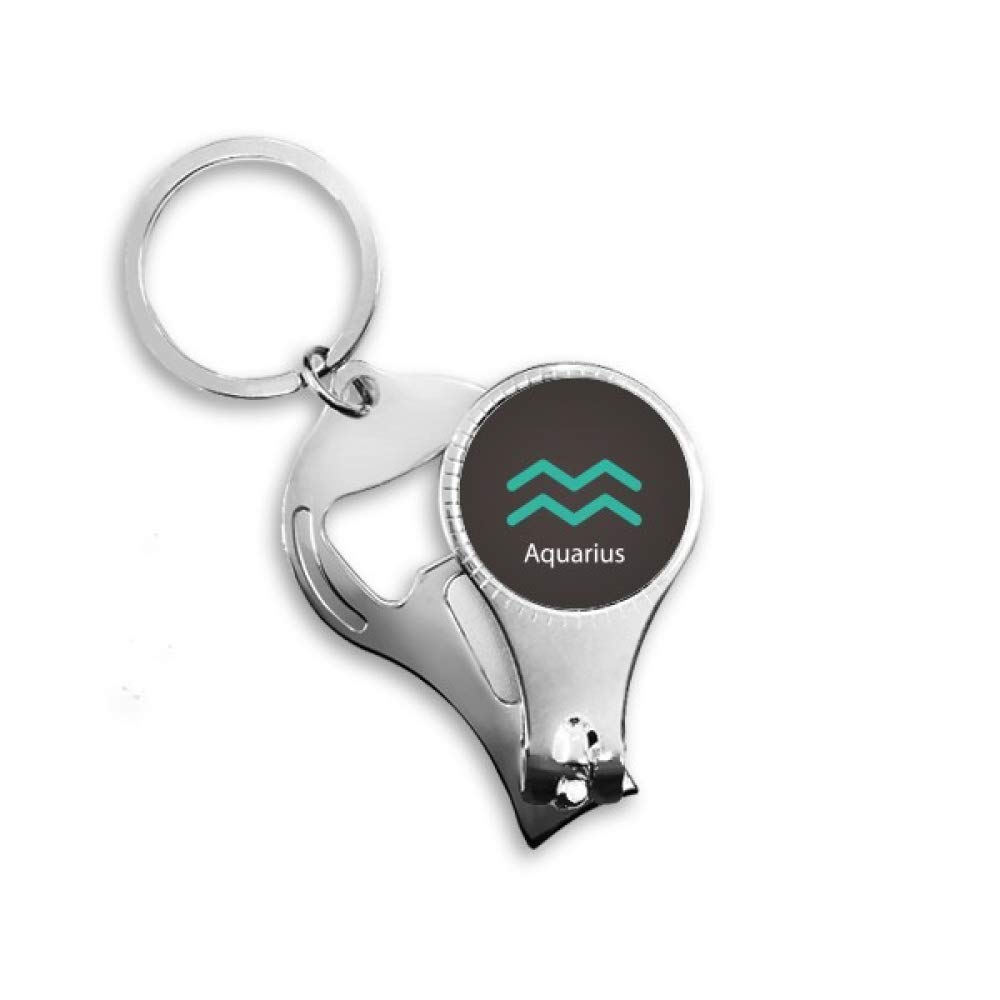 Porte-clés décapsuleur Verseau avec coupe-ongles pour vos sorties
