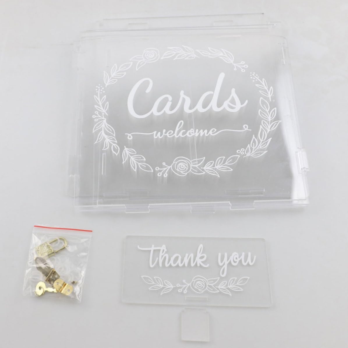 Große für Erinnerungen und Geldgeschenke mit Schloss für Acryl Kartenbox Elegante Hochzeitsbox für Karten und Geld Aufbewahrung bei Feierlichkeiten
