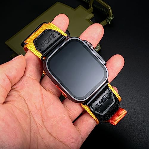 Compatible with Apple Watch Band 38/40/41/42/44/45/49/46mm,Rugged Replacement Nylon Strap With Three Buckle Loop Design For iWatch Ultra 3/2/1 - Image 4