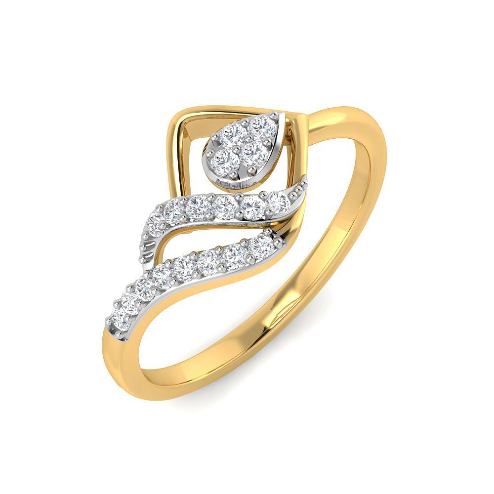 Jewellers Dazzling Petals 9KT Diamond Ring | Diamond Fashion Jewellery for Women | Great for Gifting- ANVRG1765-image-14