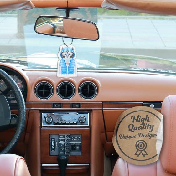 Image of Cute Cat Car Air Freshener 3 Pack Scented With Essential Oils By Fresh Fresheners