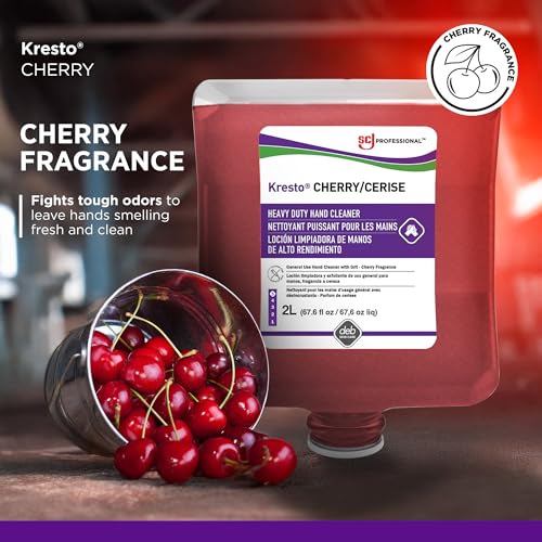 Image of SC Johnson Professional Kresto Cherry Industrial Hand Scrub 2 liter, 67.628 Fl Ounce (Pack of 4)