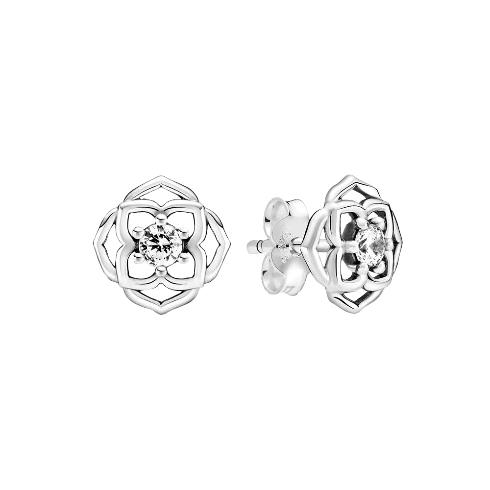299371C01 Rose Petal Earrings Sterling Silver