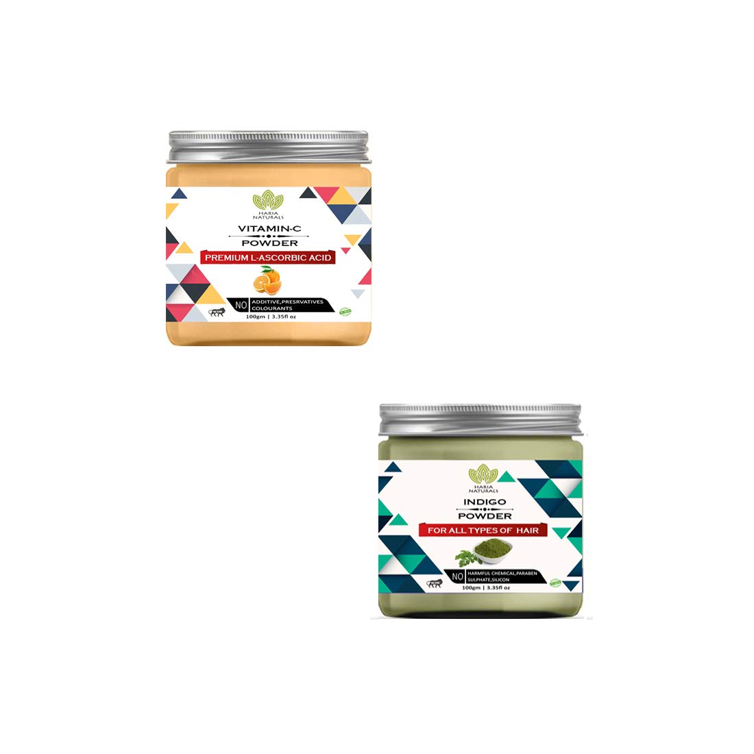 Haria Naturals 100% Pure & Naturals Vitamin-C Powder 100gms & Indigo Powder 100gms Face Pack (Pack Of 2) 200gms-picture-37