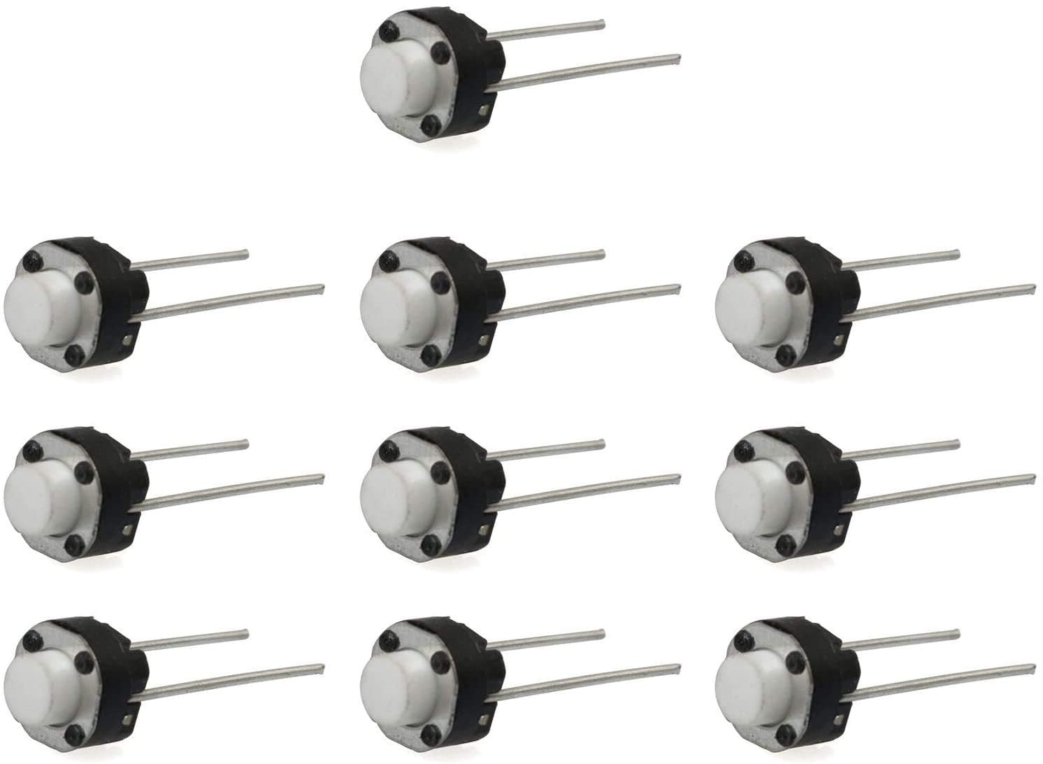 QBM Octo Round Tactile Micro Push Button Switch 2 Pin Push To On Button (Pack Of 10)-picture-15