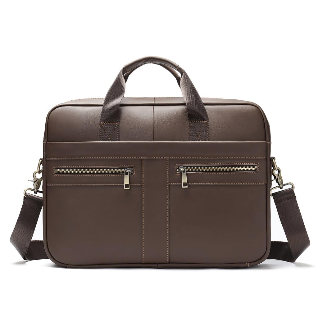 Sac d'ordinateur de grande taille marron pour homme et femme