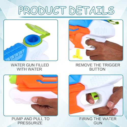 Image of Super Soaker Water Gun for Kids - Water Blaster, Large Capacity, Ideal for Pool Parties, Beach Fun, Water Fights & Holi Festival (Space Gun)