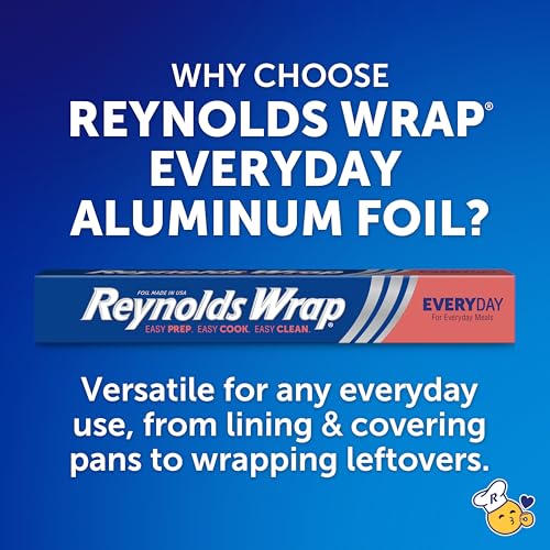 Reynolds Wrap Aluminum Foil Roll, 12 Inches Wide, 100 Sq. Ft., Freezer & Grill Safe - image 8