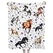 Horse Flower Blanket-Horse Blanket for Boys, Girls Horse Gift for Horse Lovers-Cozy Soft Flannel Lightweight and Warm Used for Room Bed Camping 40