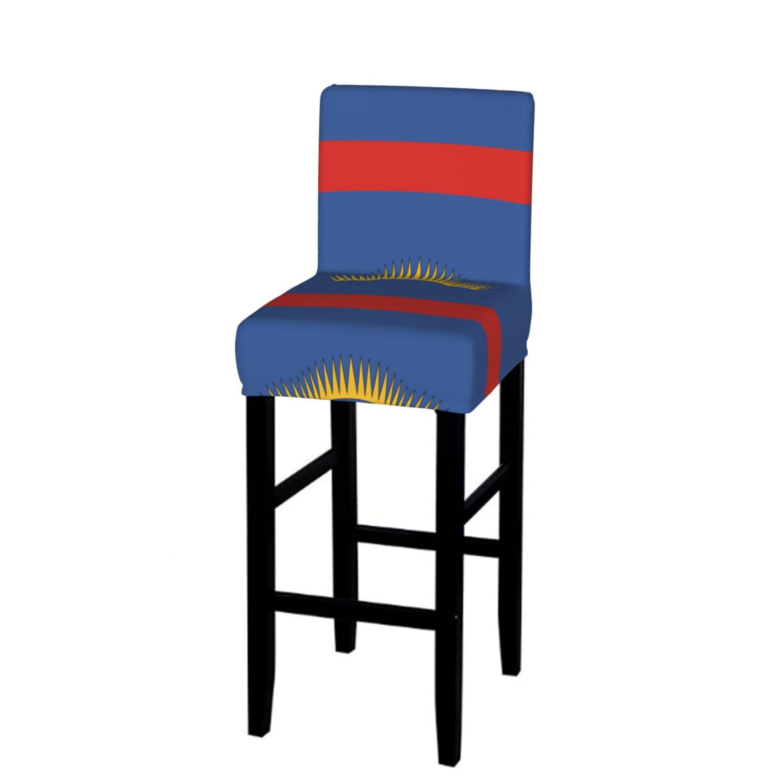 Flag of Murmansk Bar Stool Cover-Stretchy Chair Slipcover for Kitchen