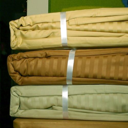 SOHO Duvet Cover 600tc Sateen Stripe Taupe (King) Sold by Vanessa Classic