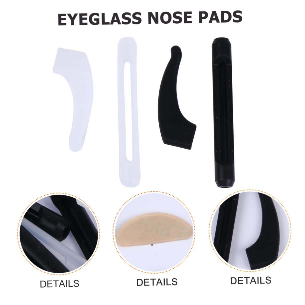 Healeved 144 Paires Ensemble De Verres Antidérapants Protège-nez Pour Lunettes Supports De Lunettes Antidérapants Rond Temple Des Lunettes Gel De Silice Trousse De Réparation