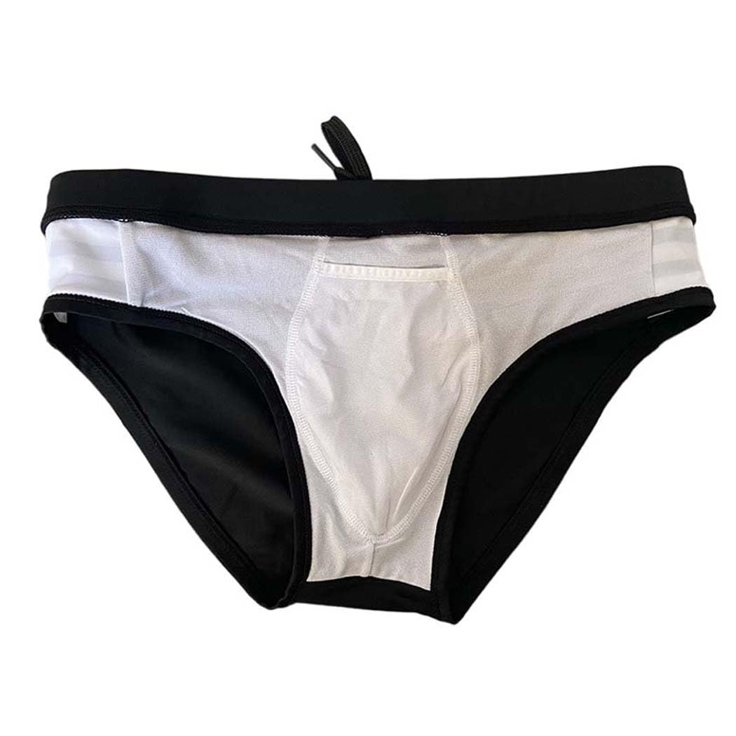 Badeslip Herren, Badehose Herren Kurz Eng Badeslip Sommer Badehose Kurz Slip mit Tunnelzug YK93 Größe M-2XL