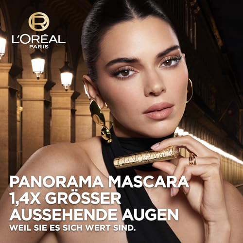 L’Oréal Paris Mascara, Wimperntusche für extra Definition und extra Volumen, Mit Panorama-Bürste und Panorama Effekt, Volume Million Lashes, Black (Schwarz), 1 x 10,5 ml