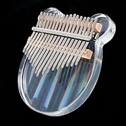 Dyna-Living Kalimba 17 Clés, Pouce Piano Kalimba pour Enfant Adulte Débutant (Couleur transparente) - Les Beatles, Paul McCartney, John Lennon, RIngo Starr, George Harrison