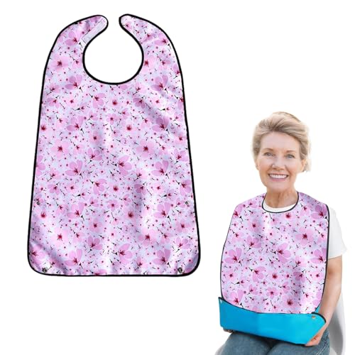 [HiLiBoom] 介護用エプロン 食事用エプロン 介護 介護用品 防水 汚れ防止 高耐久性 立体ポケット お手入れ簡単 よだれかけ 大人用 高齢者