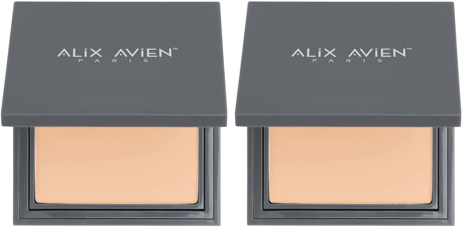 ALIX AVIEN Kompakt Pudra - 12 Saate Kadar Kalıcılık - Soğuk Cilt Alt Tonu - Compact Powder 02 True Beige (2 paketi)