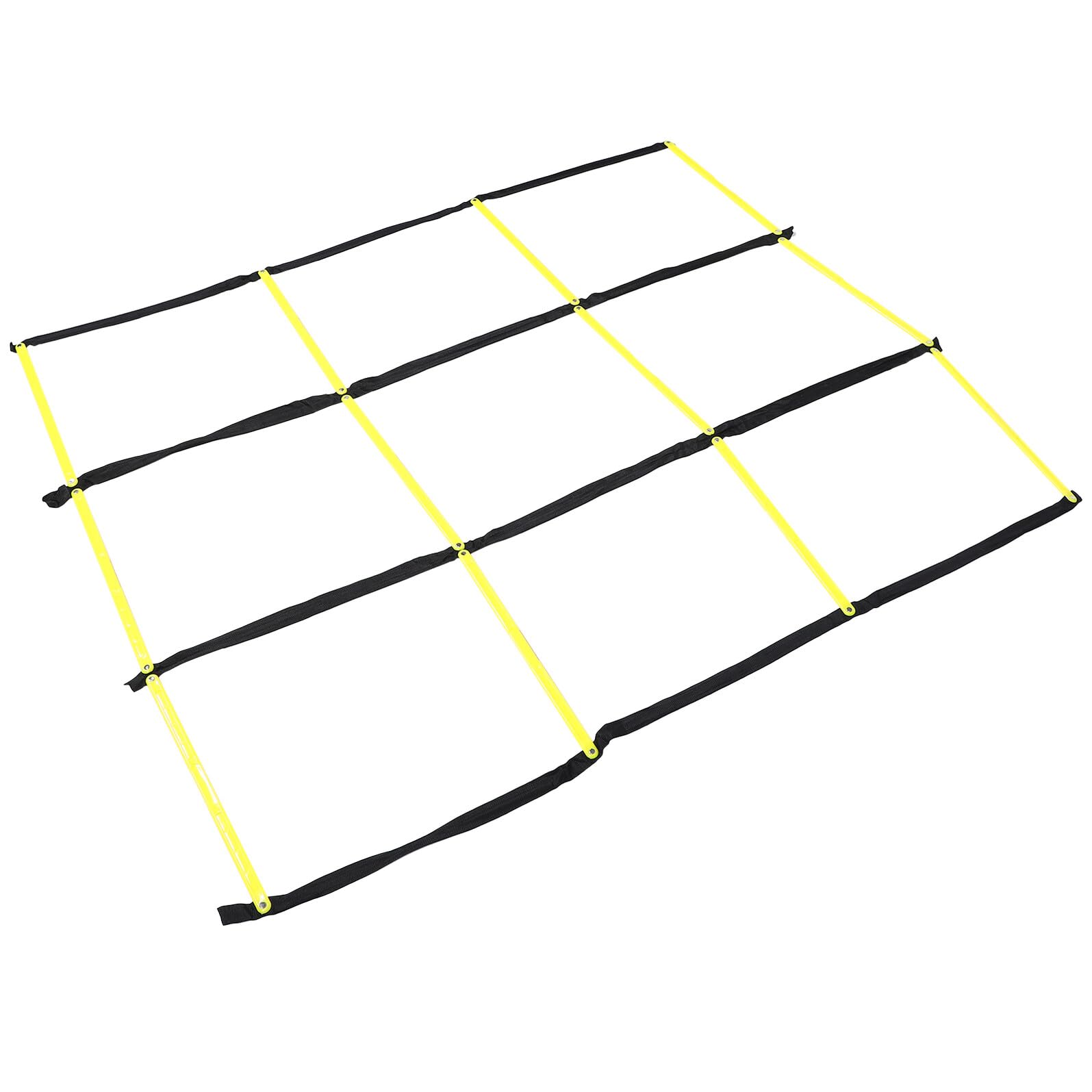 SUPVOX Escalera de Agilidad Amarilla de 9 Cuadrantes para Entrenamiento Deportivo, Escalera de Ejercicios para Pies Plegable y Resistente Intemperie, Equipo de Entrenamiento de Velocidad