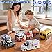 KIZONLY Emergency Vehicle Toys, Toy Cars for Toddlers 1-3 with Police Car, Fire Truck, Ambulance, School Bus, Friction Powered Truck with Light and Sound, Birthday Gift for Boys and Girls Age 3-12