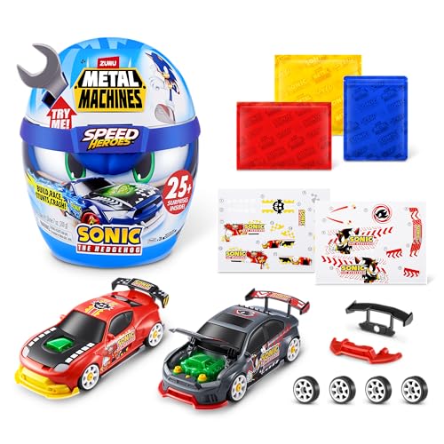 Metal Machines Speed Heroes by Zuru, arma y corre tu auto Sonic miniatura 3