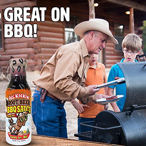 Ass Kickin' Sweet Root Beer Bbq Sauce - 13 Oz. Bottle - Premium Gourmet Mild And Sweet Barbecue Sauce - Perfect For Chicken Wings On The Bbq Grill #TOP1