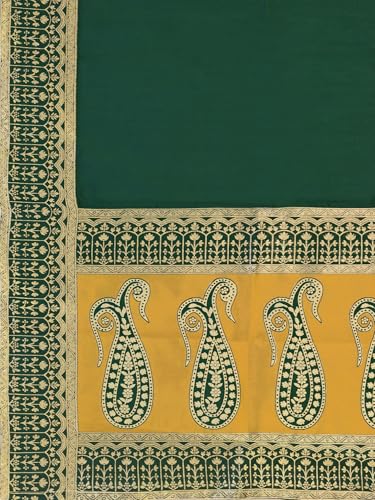 Image of PURVAJA Women's Kanjiwaram Semi-Stitched Lehenga choli