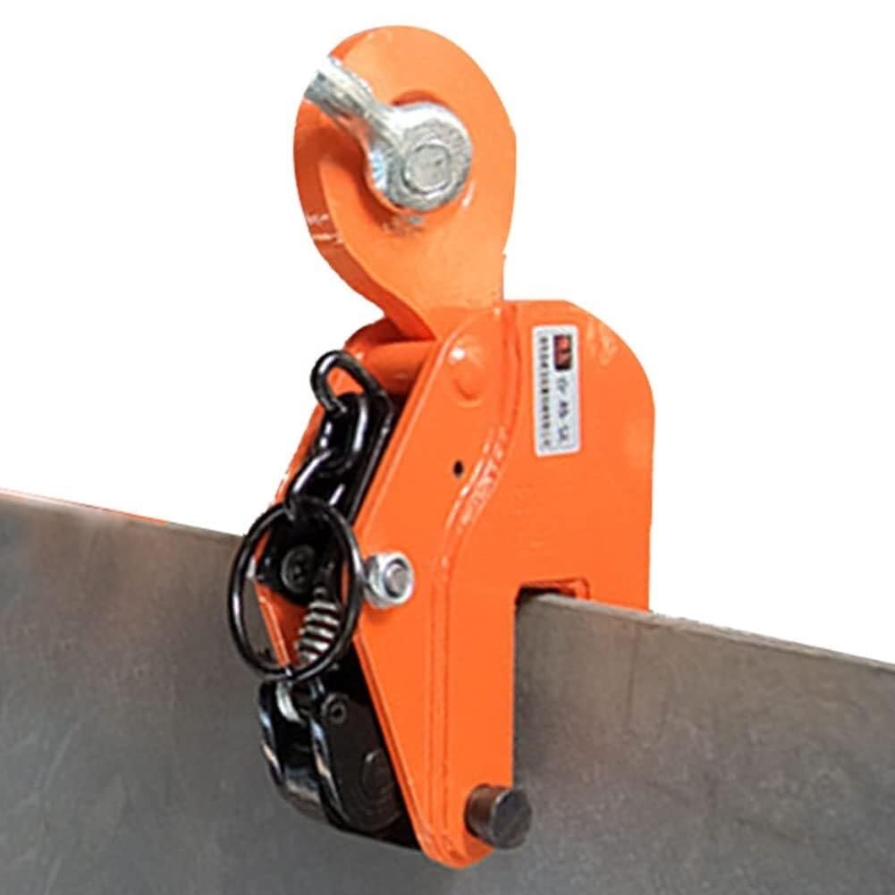 Industrial Vertical Plate Lifting Clamp 1-8 T/2200-17636 Lbs, Heavy Alloy Steel Sheet Metal Plate Clamp with Spring Fixed, for Lifting and Transporting(3.2T)
